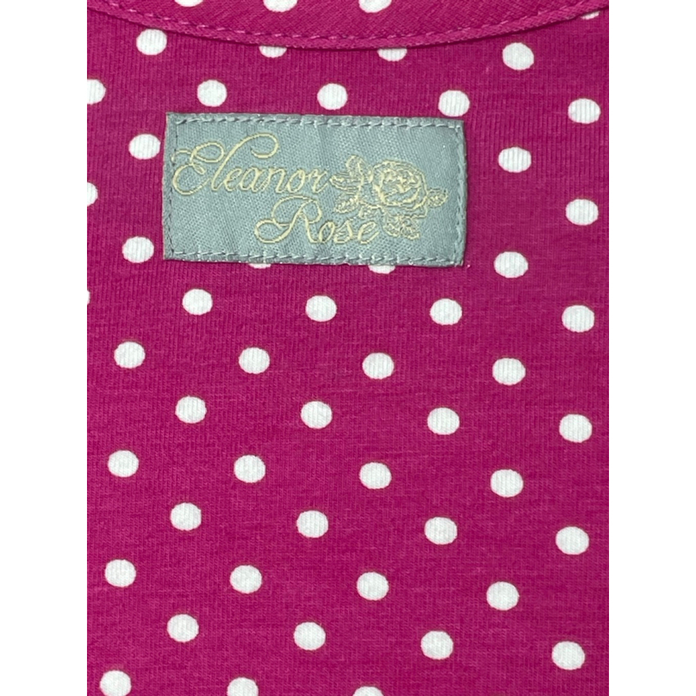 Girls Eleanor Rose Casual Dress Size 7 Pink Blue Floral Polka Dot - Picture 6 of 7